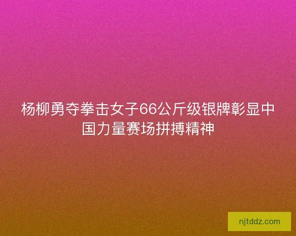 杨柳勇夺拳击女子66公斤级银牌彰显中国力量赛场拼搏精神